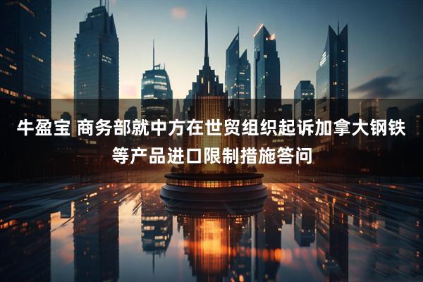 牛盈宝 商务部就中方在世贸组织起诉加拿大钢铁等产品进口限制措施答问